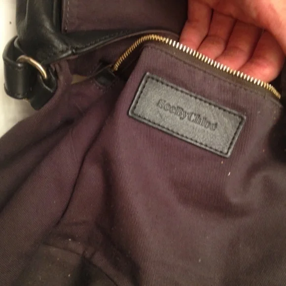 See by Chloe black leather crossbody bag